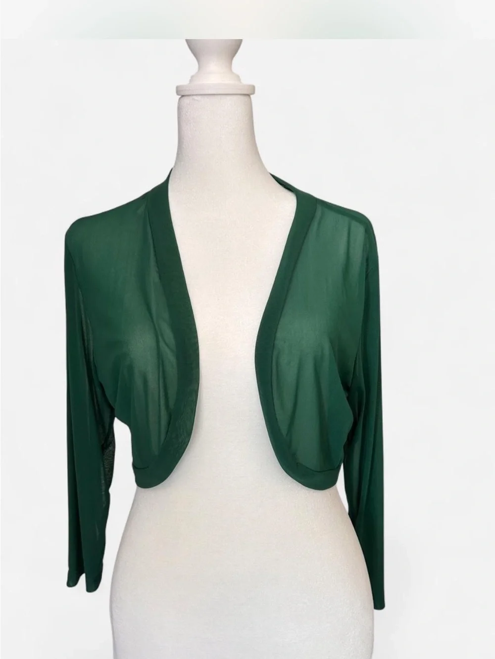 Forest Green Women’s Lightweight Bolero Cardigan - Picture 1 of 4